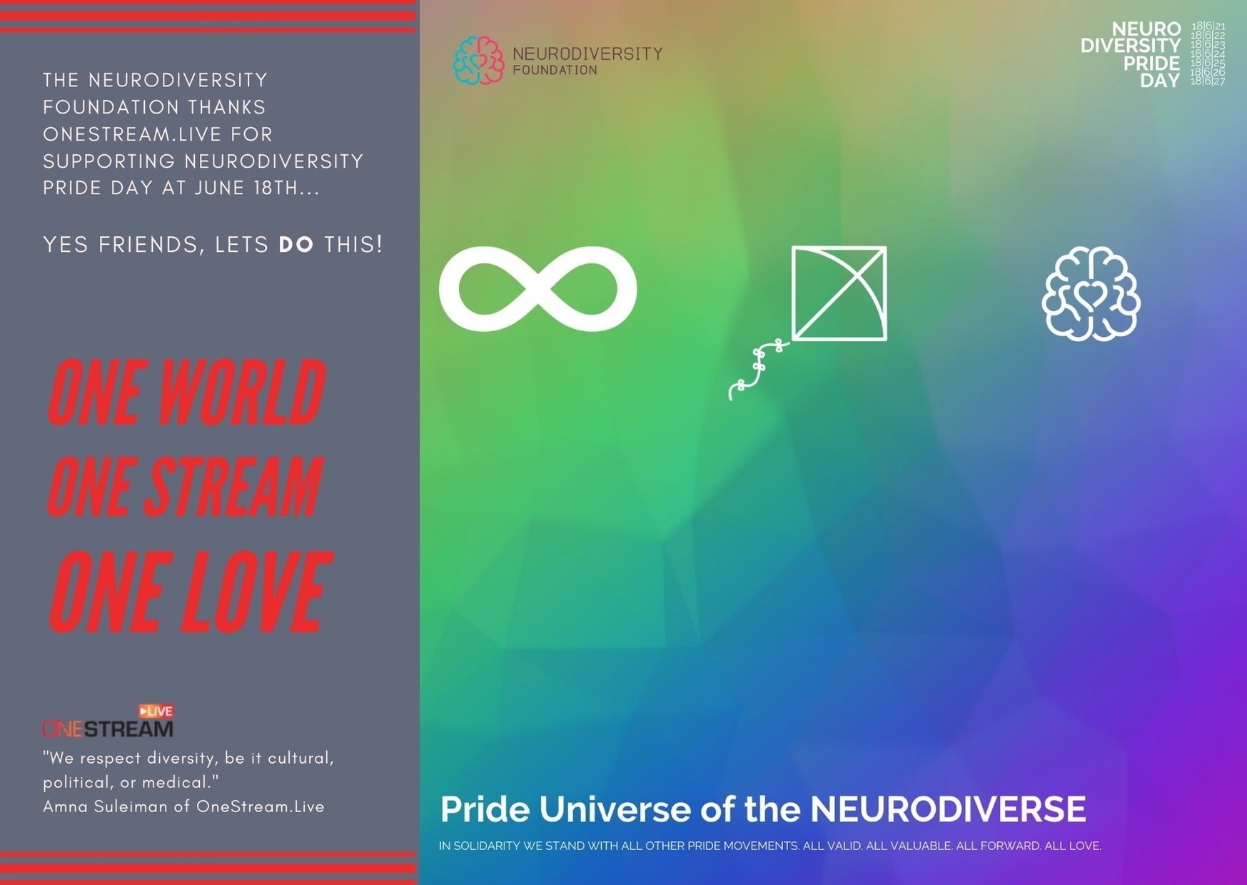 OneStream Live Sponsored Neurodiversity Autistic Pride Day