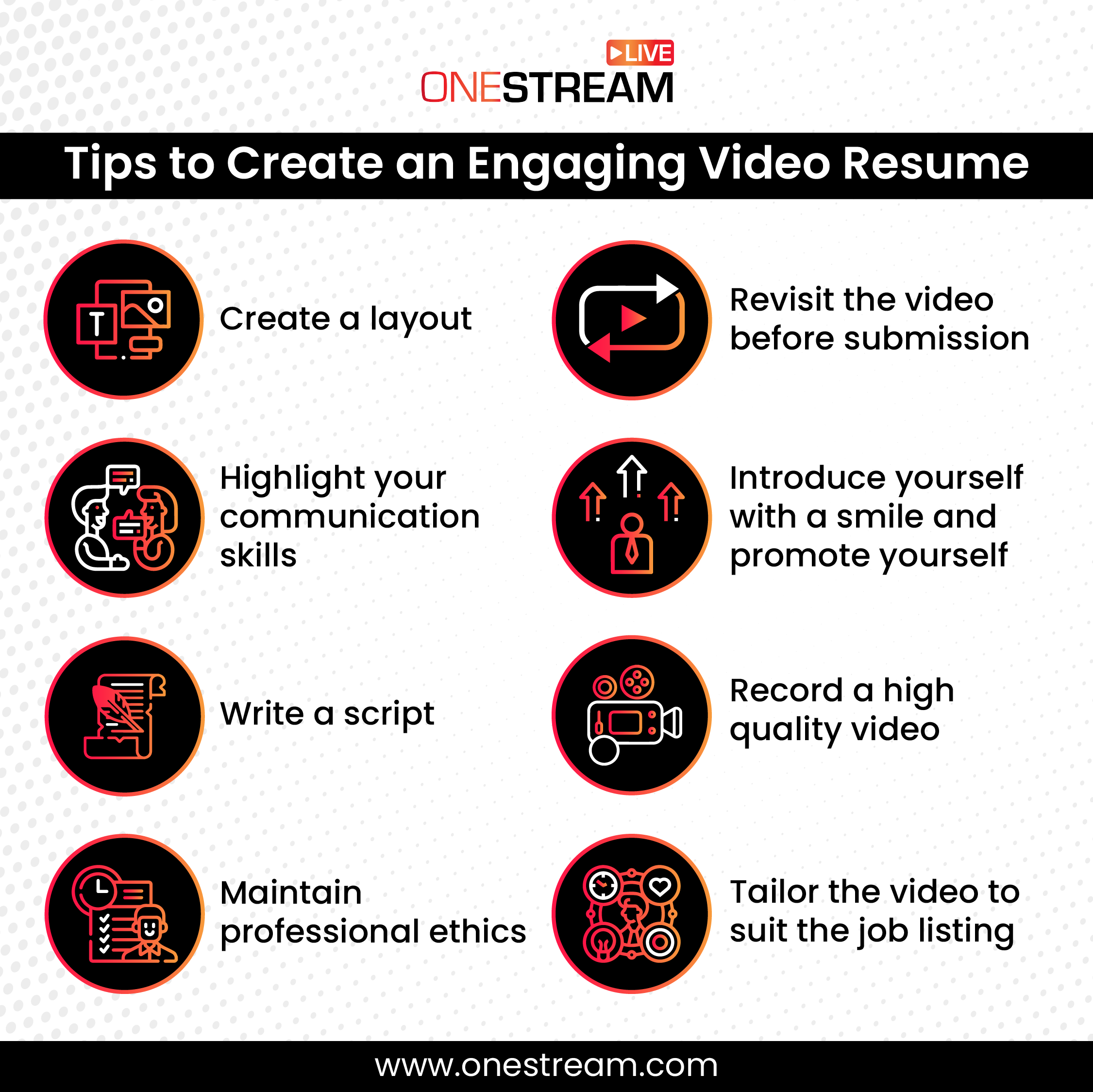 Tips to create a video resume