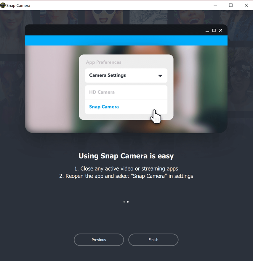 Using Snap Camera with OneStream Studio