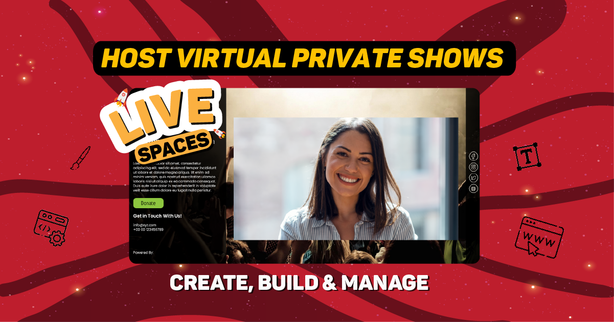 Host virtual shows with Live Spaces