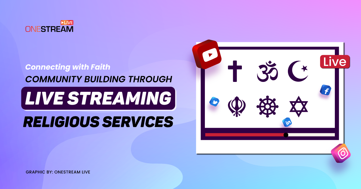 Community building through live streaming religious services