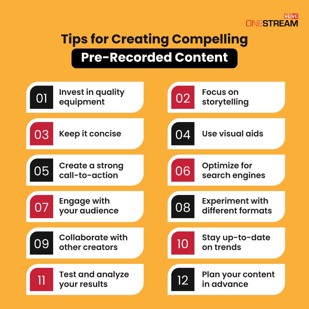 Tips for creating pre-recorded videos
